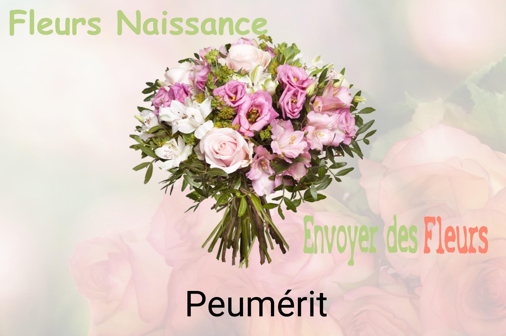 Bouquet de fleurs de naissance livré à Peumérit